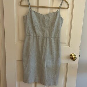 Pin striped summer dress.